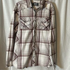 BKE authentic fit, extra large, pearl snap shirt